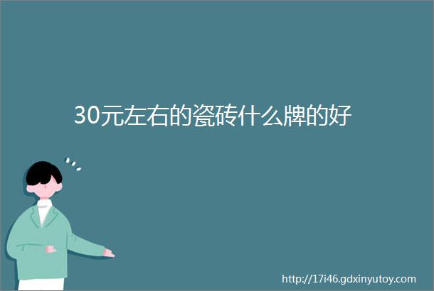 30元左右的瓷砖什么牌的好